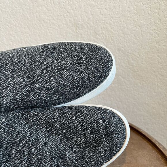 VINCE Gray Tweed Warren Round Toe Slip-On Platform Sneakers Women's Size 7.5 - Picture 4 of 9